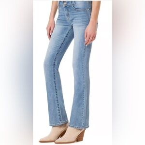 New WALLFLOWER LUSCIOUS CURVY FIT STRETCH BOOT CUT JEANS Sz 13 Reg Cypress Blue